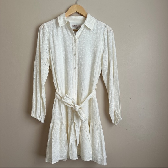 NWT BCBGeneration Midi Dress Long Sleeves Eyelet Shirtdress Size XS - Picture 4 of 10